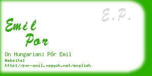 emil por business card