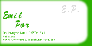 emil por business card